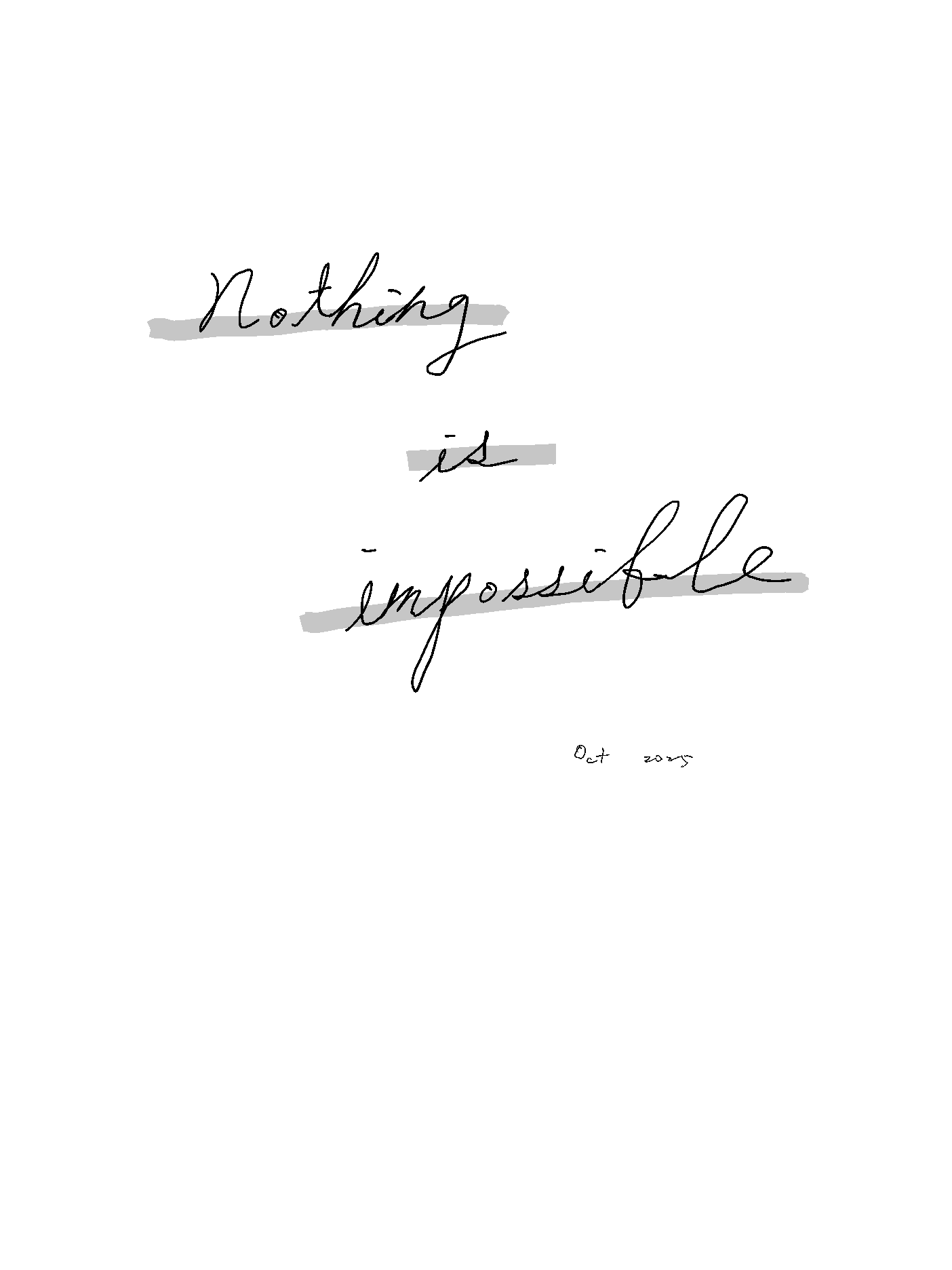 Nothing is impossible